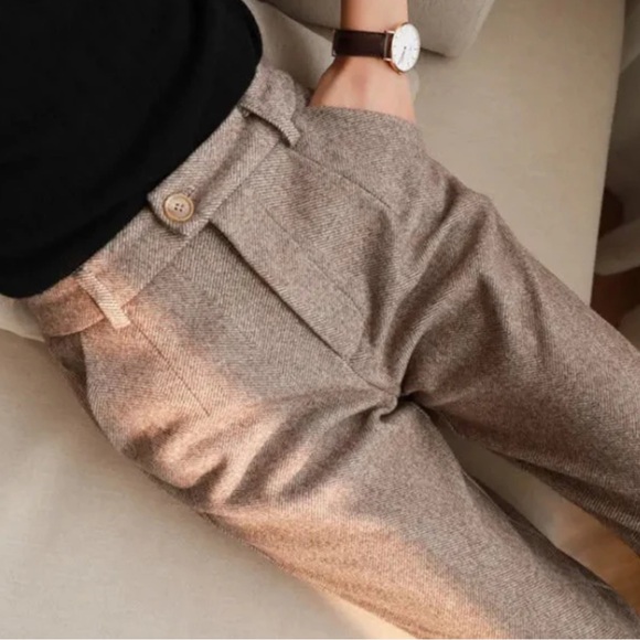 Harrow Herringbone Trousers - Picture 2 of 7